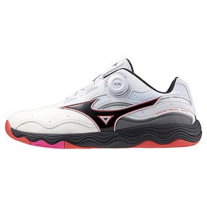 미즈노 웨이브 메달 SP5 (화이트/블랙/레드) / 보아 탁구화