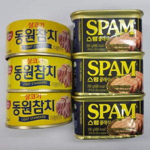 스팸참치세트 200g 동원참치 3개 스팸 3개 참치햄세트
