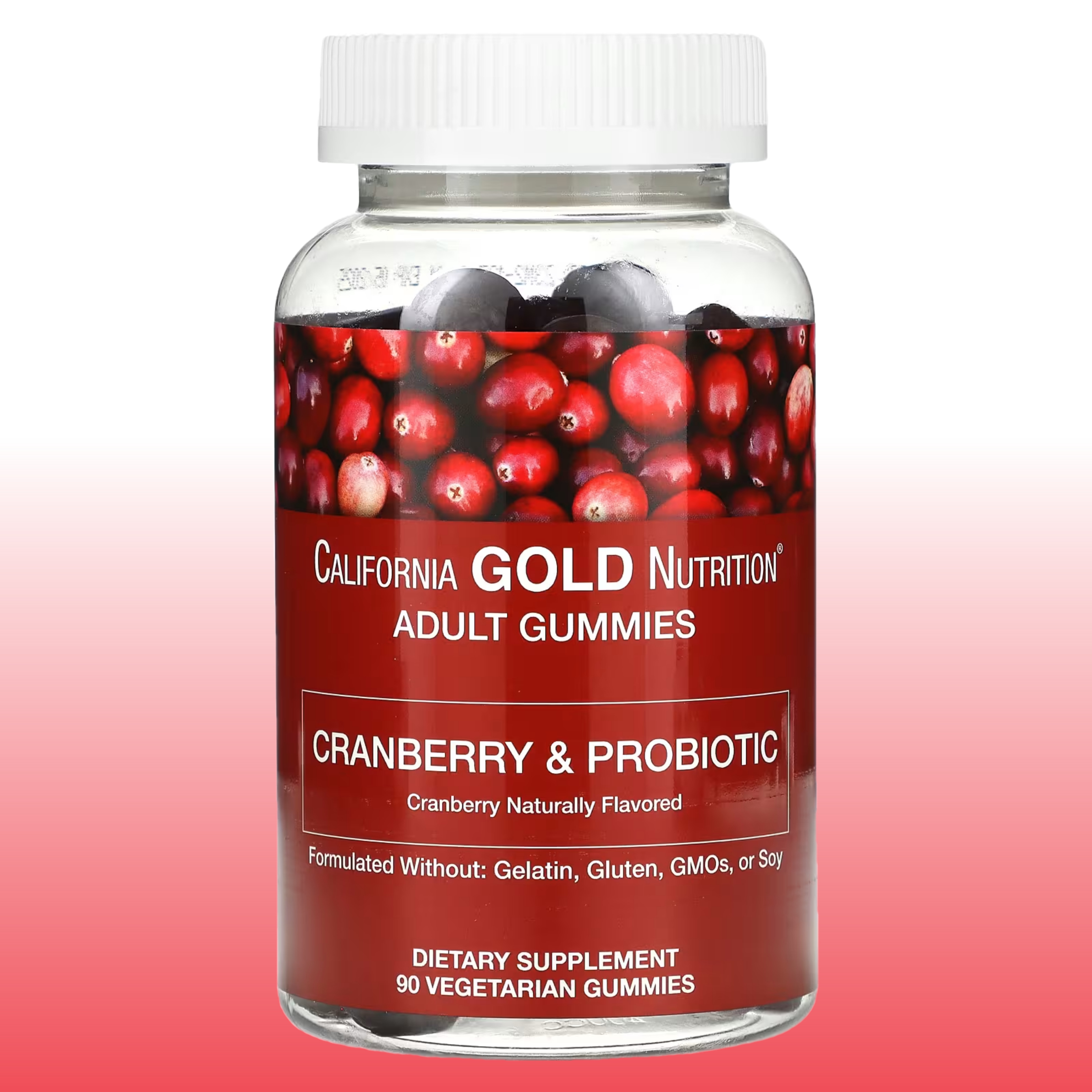 CGN 크랜베리 <b>프로바이오틱</b> <b>10억</b>CFU 젤리, 천연 크랜베리맛 식물성 90<b>구미</b>젤리