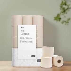 휴홈 먼지없는 무표백 천연 느린화장지 27m, 30롤, 1팩