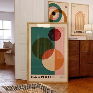 바우하우스 포스터 인테리어 그림액자 추상화 미드센추리모던 벽꾸미기 캔버스출력 3종 1 A2