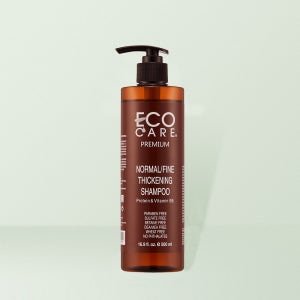 [에코케어] 건성 모발 탄력과 뿌리강화 볼륨 약산성 샴푸, 노말 파인 띠크닝 샴푸 500ml, 1개
