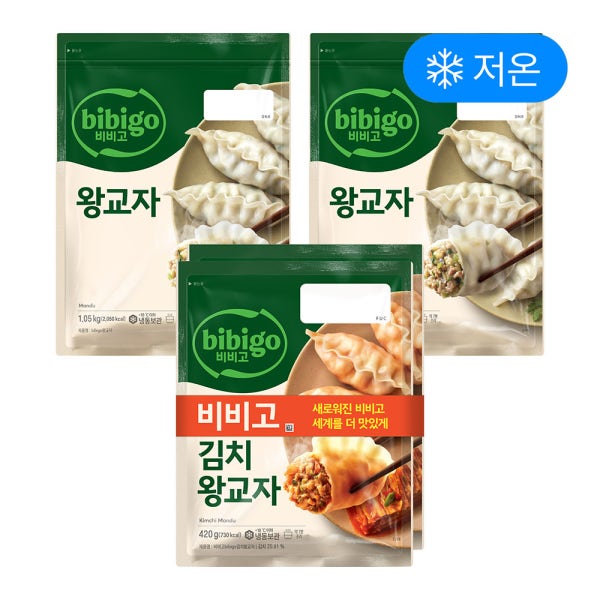 비비고 왕교자 1.05kg 2봉+만두 2봉 선택(김치왕교자 새우왕교자 외 8종)