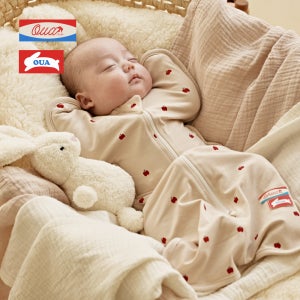 오우아스튜디오 사계절 신생아 스와들 업다운지퍼 속싸개 나비잠 태열 밤부 애플, S
