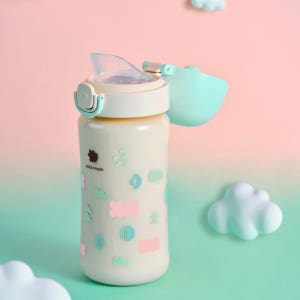 그린핑거 베베그로우 원터치캡 디자인 텀블러 280ml(민트) / 24개월 이상~,드링킹컵,물통,물컵,유아컵, 음용구 리필 포함