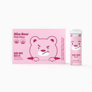 뉴베러 슬림 베어 캔디 핑크 츄 가르시니아 붓기 체지방 탄수화물 컷팅 30정, 1개