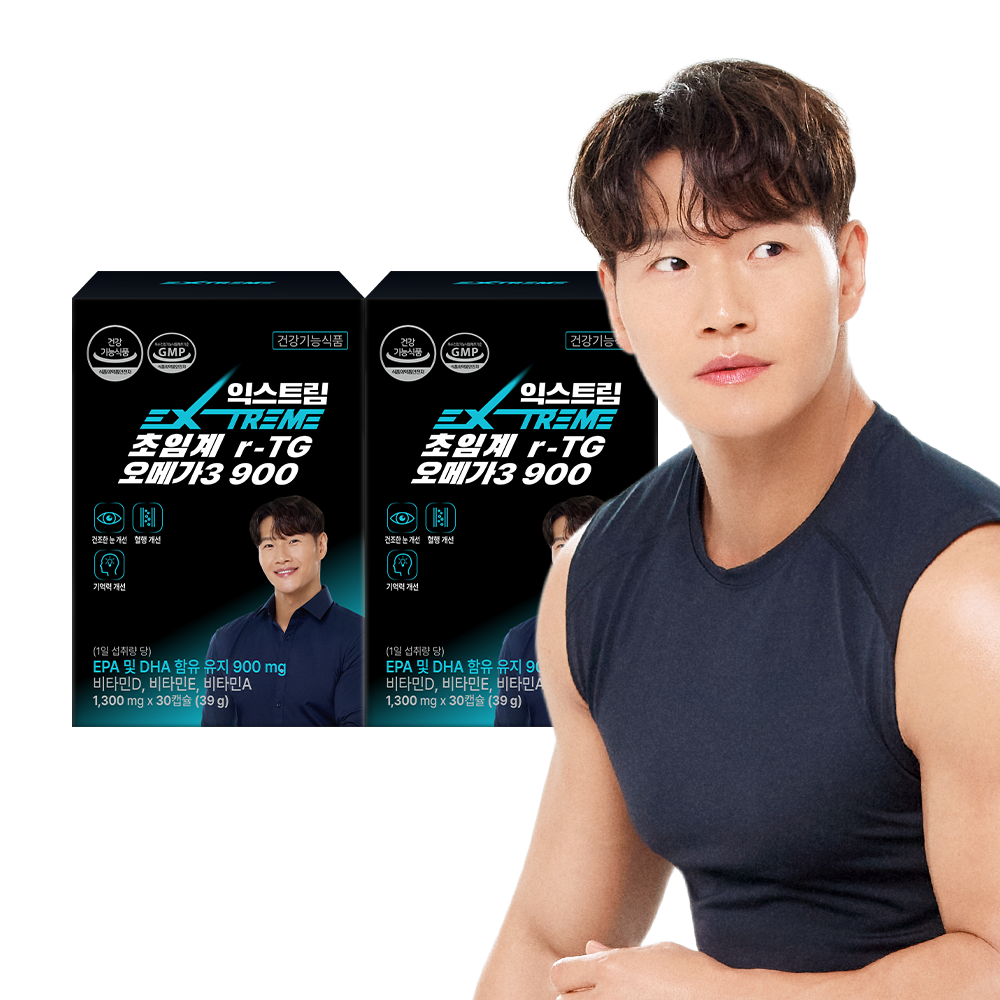 <b>익스트림</b> 김종국 초임계 알티지 <b>오메가3</b> 900 30캡슐, 2개