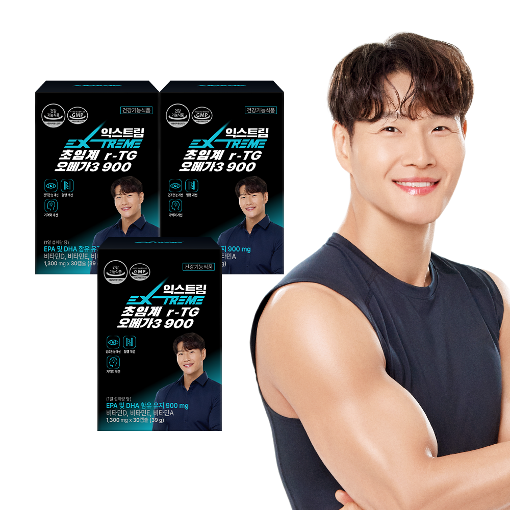 <b>익스트림</b> 김종국 초임계 알티지 <b>오메가3</b> 900 30캡슐, 3개