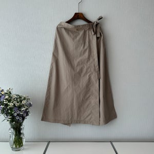 바스락 랩스타일 밴딩 와이드 치마 바지 3컬러