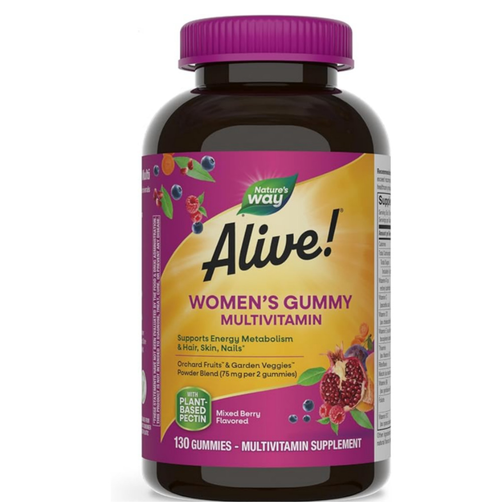<b>얼라이브</b> Alive <b>여성용</b> <b>구미</b>젤리 컴플리트 종합비타민, 혼합 베리, <b>구미</b>젤리