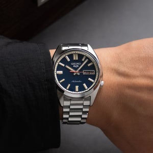 세이코 5 시계 37mm 블루 오토매틱 SNX SRPK87K1 백화점AS