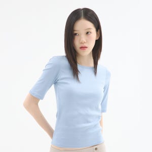 리무브 보트넥 5부 이지 브라티 캡내장 패드일체형 반팔티