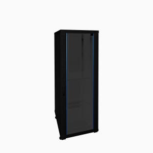 마하링크 ML-H1600B 32U H1600 D750 W600 슬림너트 강화유리 허브랙 통신랙 블랙