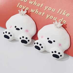 왕관비숑 차량용 석고방향제 무향 내차꾸미기