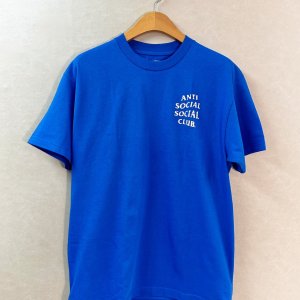 ANTI SOCIAL SOCIAL CLUB 안티소셜소셜클럽X케이스스터디 남성 블루 로고 반팔 티셔츠 E22-1-SCT-965220-006
