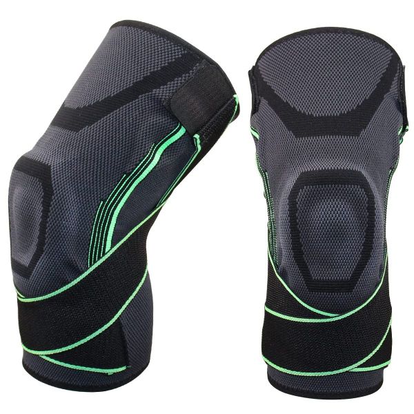 무릎 보호대 테이핑 크로스 농구 2팩 파텔라 젤 패드가 포함된 압축 슬리브 <b>서포트</b> 사이드 스프링 스태빌라이저 달리기 체육 피트니스 메니스커스 <b>티어</b> 여성 남성 패드