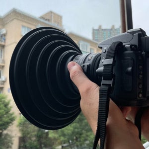 촬영용 렌즈 스커트 반사방지 각도조정 실리콘 카메라 렌즈후드