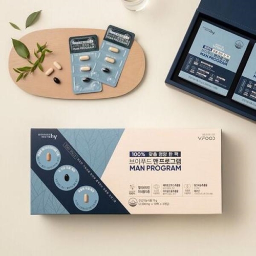 한국야쿠르트 브이푸드 맨프로그램 2,500mg x 30팩 3050 남성 종합
