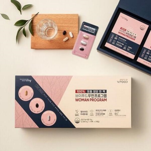 한국야쿠르트 브이푸드 우먼프로그램 2,500mg x 30팩 3050 여성 종합