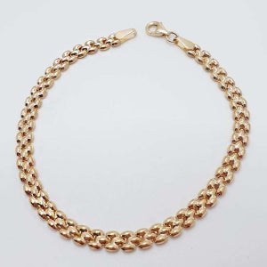 14k 18k 시계줄 렉스 팔찌 할로우 체인 브레이슬릿