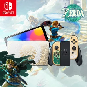 닌텐도 스위치 OLED 국내정발판 젤다의 전설 티어스 오브 더 킹덤 에디션 본체