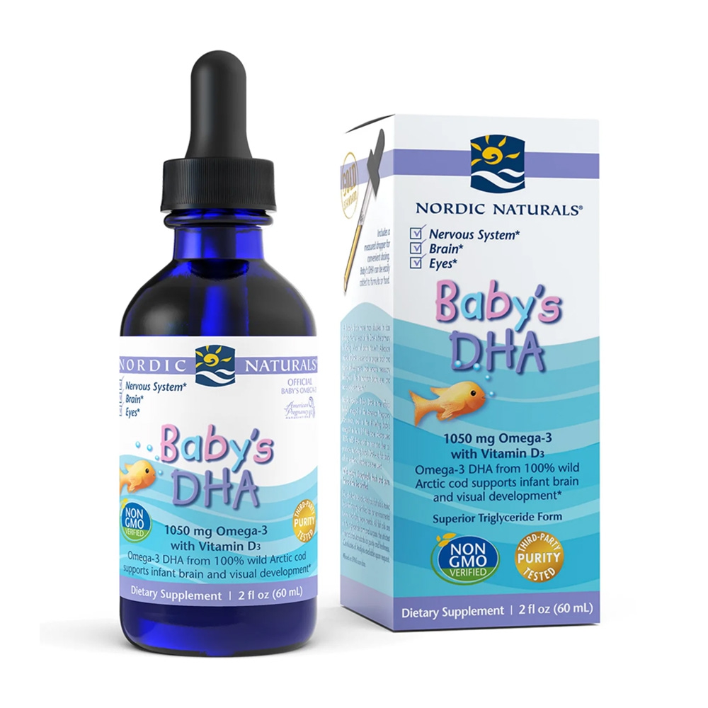 노르딕내추럴스 <b>베이비 DHA 1050mg</b> OMEGA3위드 비타민D3 DHA 485EPA 350 60 ml