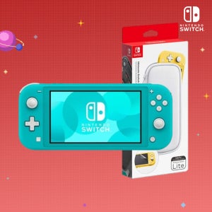 닌텐도 스위치 라이트 터콰이즈 + 라이트 파우치 정품(필름 포함)