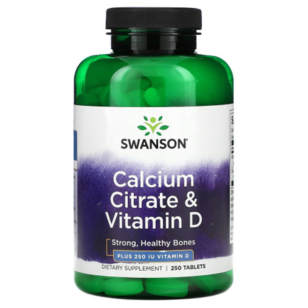 스완슨 <b>칼슘시트레이트 비타민D</b> 250정
