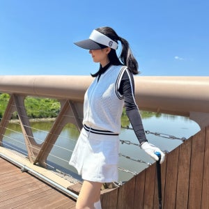 로로얼로이 여성골프조끼 여름 냉감 매쉬 베스트 기능성 빙하 쿨링 집업조끼