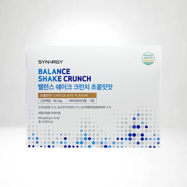 시너지월드 밸런스<b>쉐이크</b> 크런치 초콜릿맛 체중조절<b>쉐이크</b>