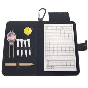 골프 수첩 스코어북 골프 점수 기록 스크린 골프장 게임 필드 기록 고급 가죽 수첩 세트