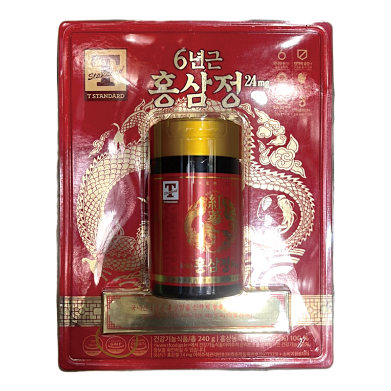 <b>티스탠다드</b> 6년근 홍삼정 24mg 240g