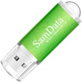 64GB USB 플래시 드라이브 2.0 엄지 메모리 스틱 점프 Zip 녹색 이미지
