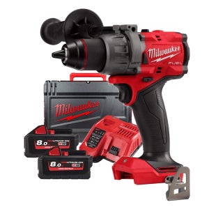 밀워키 M18 FPD3-802X 충전 GEN4 해머 드릴 18V 배터리(8.0)2개 세트