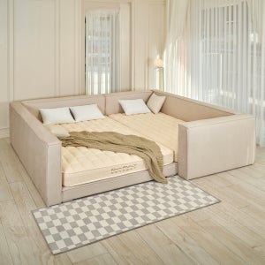 패밀리컨셉 도도 저상형 패밀리침대 기능성 패브릭 SS+Q(1100+1500mm) 갤럭시