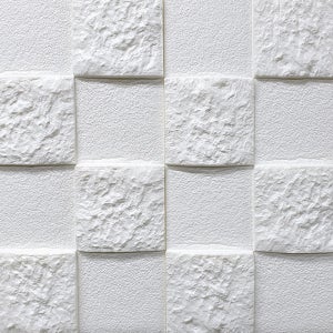 접착식 단열벽지 폼블럭 곰팡이결로방지 12장 체크, 화이트