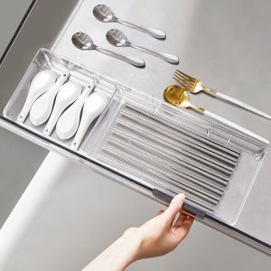 수저정리함 수저보관함 수저함 조리도구 숟가락 주방 서랍 수저통 슬림 중형