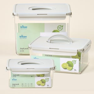 에코센스 조이락 트라이탄 밀폐용기 대용량 3종 세트 ( 2.1L, 3L, 5L )