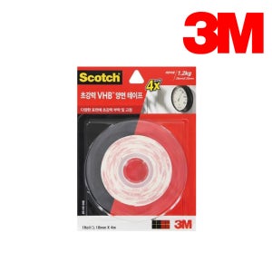 3M 테이프 초강력 VHB 양면 테이프 흰색 5140 18mmX4M