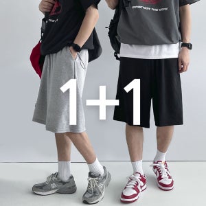 1+1 남자버뮤다팬츠 회색반바지 6부반바지