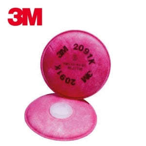 3M 2091K 특급방진필터 마스크 석면분진 그라인딩 용접흄 가정용 산업용 2개