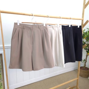 5부 하이웨스트 슬랙스 여성반바지 버뮤다팬츠