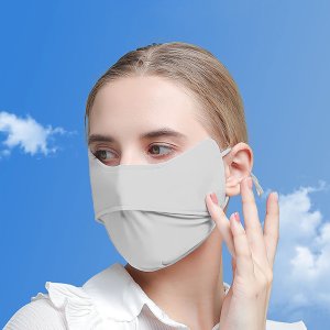 여름 새부리형 귀편한 마스크 얇은 천 빨아쓰는 컬러 쿨링마스크 매쉬 산책 패션 여자 그레이