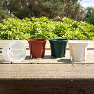 가네야 플라스틱 슬릿 원형 일본 화분 거실 야외 다육이 꽃 분갈이 텃밭 인테리어 6호 분