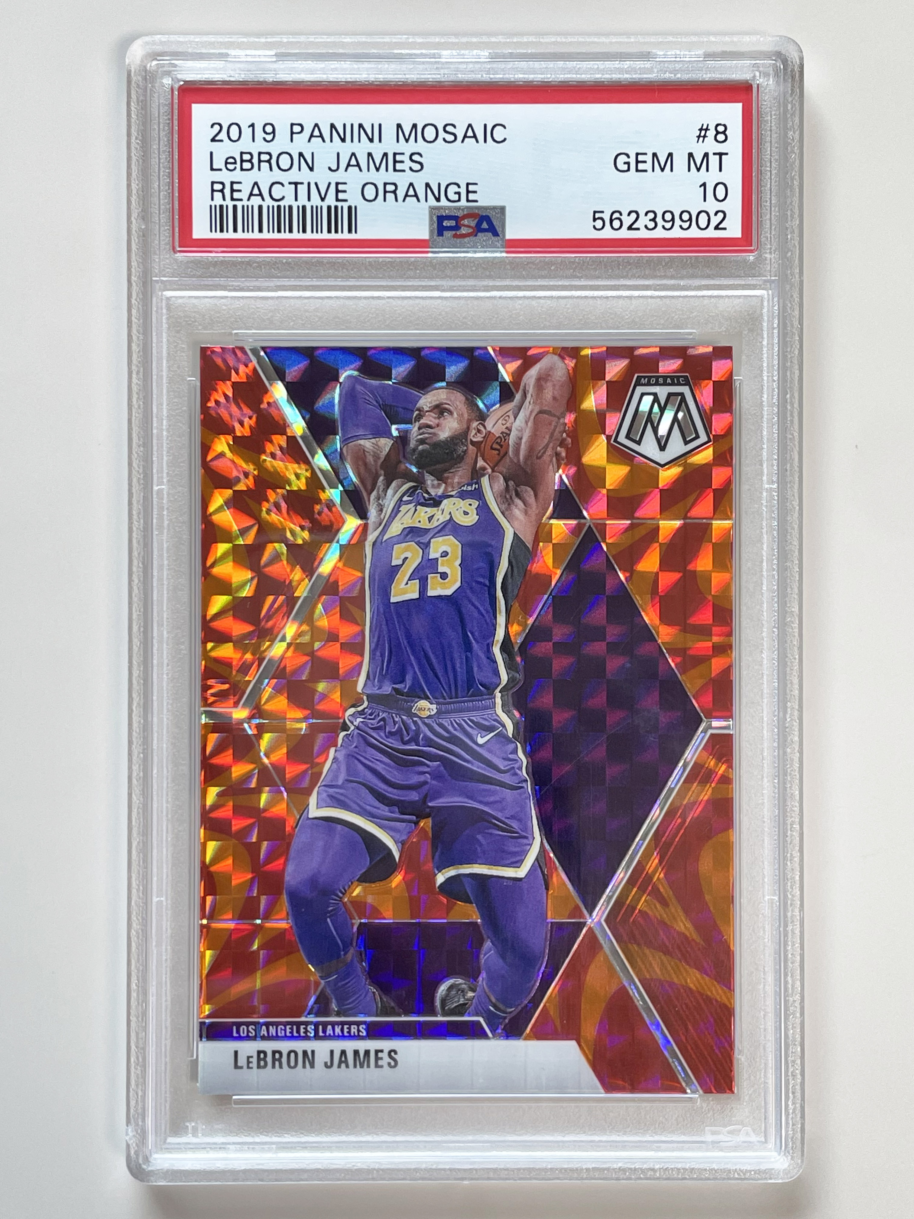 19-20 Mosaic Reactive Orange 르브론 제임스 PSA10