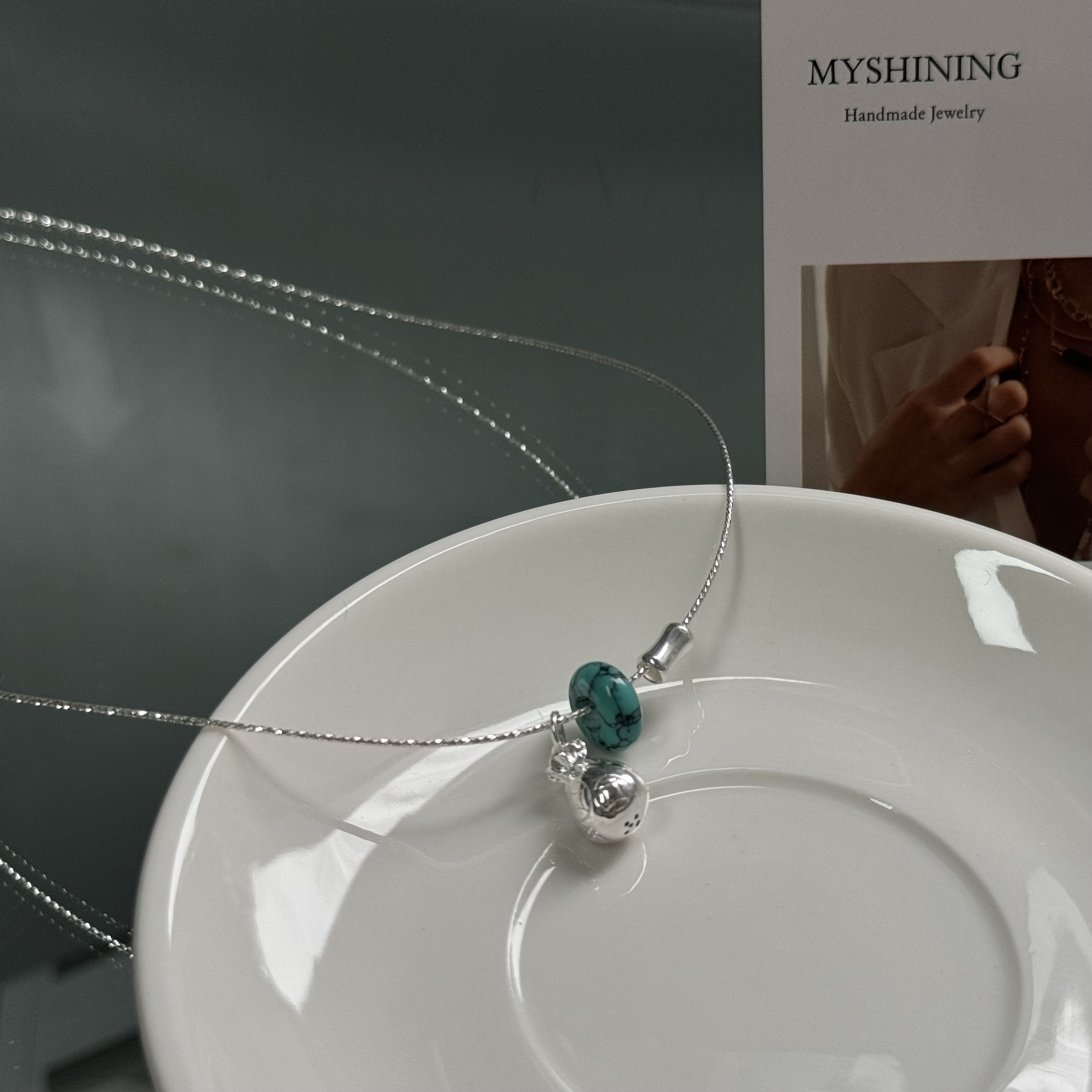 아르몽 실버 원석 목걸이