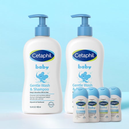 세타필 베이비 바디워시 앤 샴푸(클래식)400ml 2개+여행용 4개
