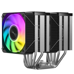 지우샥 공랭쿨러 CPU 쿨러 컴퓨터 방열 냉각 쿨링팬 공냉식쿨러 JF200 MINI Crystal Auto RGB 블랙