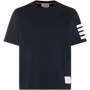 25SS 톰브라운 사선 로고 네이비 반팔 티셔츠 MJS246A 07323 415