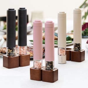 레꼴뜨 전동 소금 후추 그라인더 자동 페퍼밀 통후추 핑크솔트 2개1세트